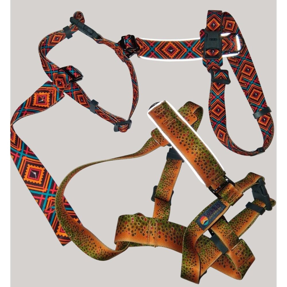 2 Adjustable Outdoor Dog Harness Reflective Durable Nylon Material Quick-Release